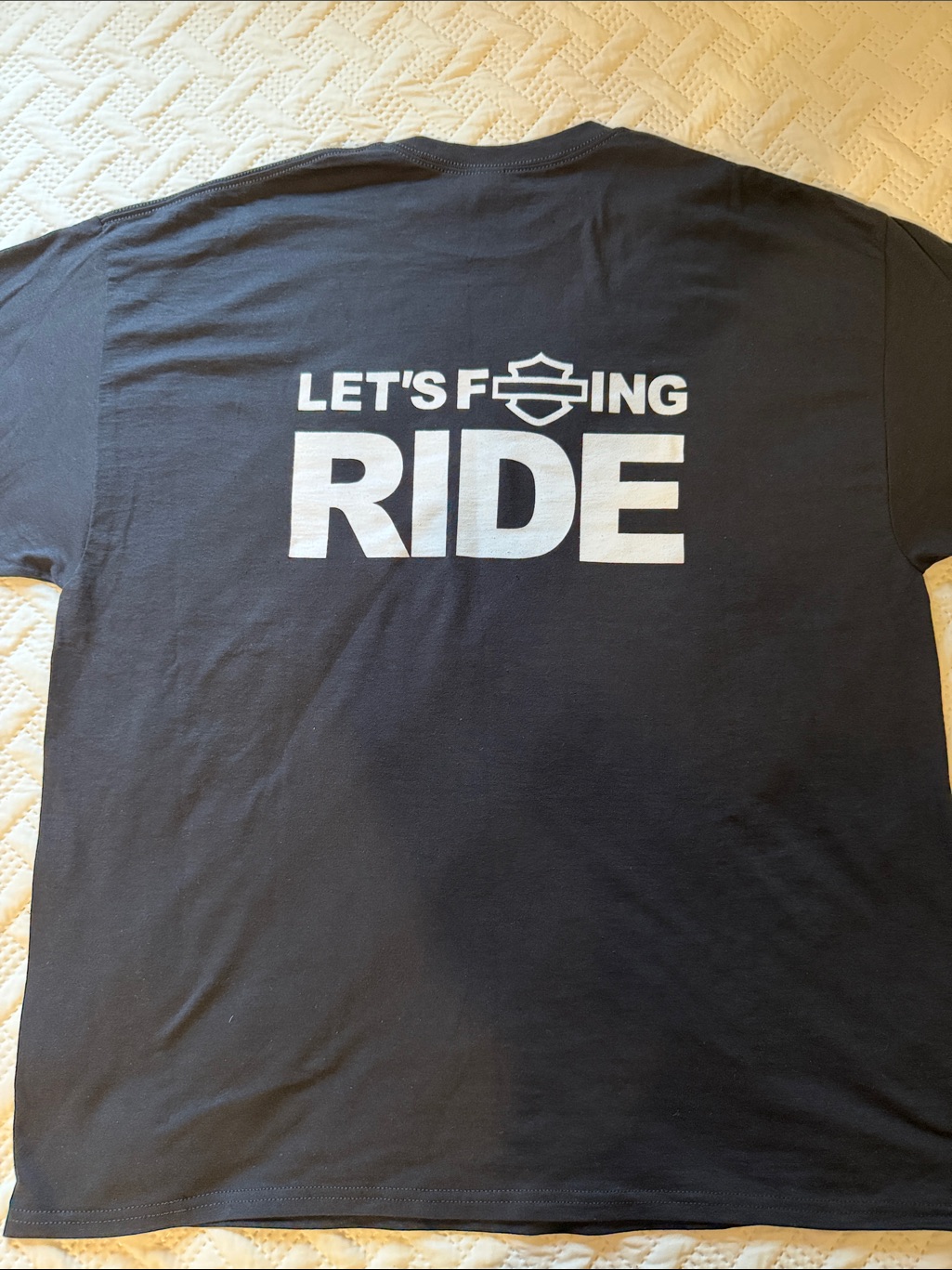 Harley-Davidson Black Tee White "Let's Fing Ride" Graphic 2xl Pocono Mountain